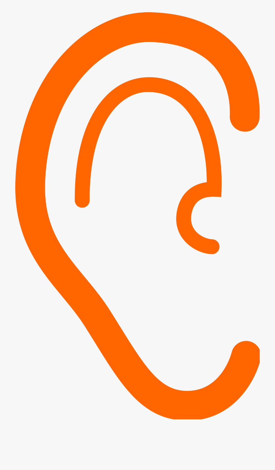 Transparent Ears Clipart Black And White - Orange Ear Clipart, Transparent Clipart