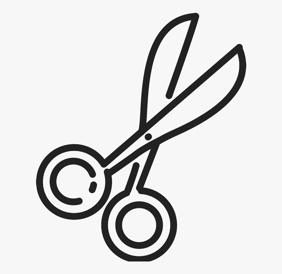 Clip Art Rubber Stamp Sewing Stamps - Outline Image Of Scissors, Transparent Clipart