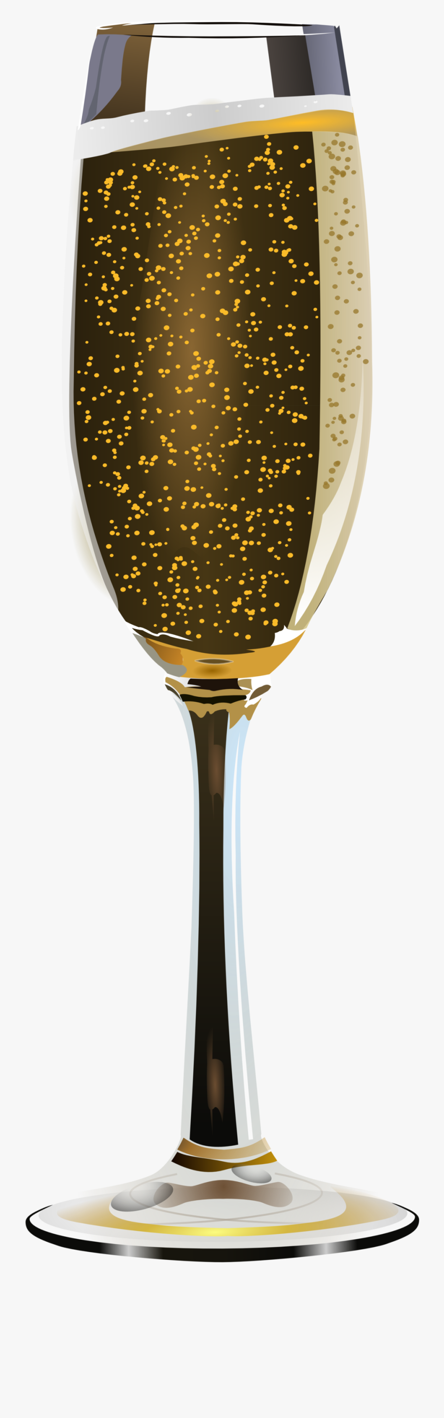 Champagne Glass Clipart Hostted - Gold Champagne Glass Png, Transparent Clipart