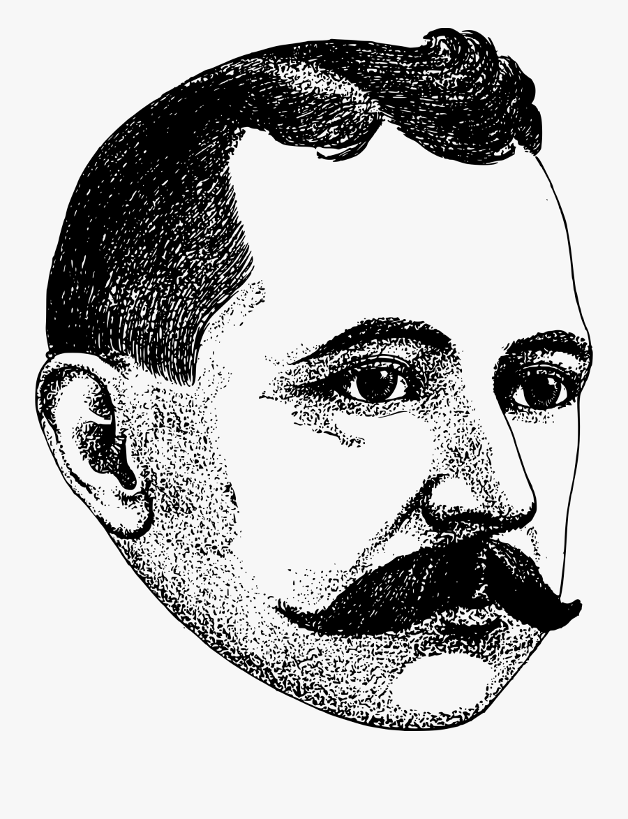 Transparent Mustache Vector Png - Man With Mustache Clip Art, Transparent Clipart