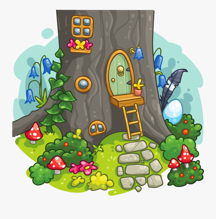 Fairy Garden Clip Art, Transparent Clipart