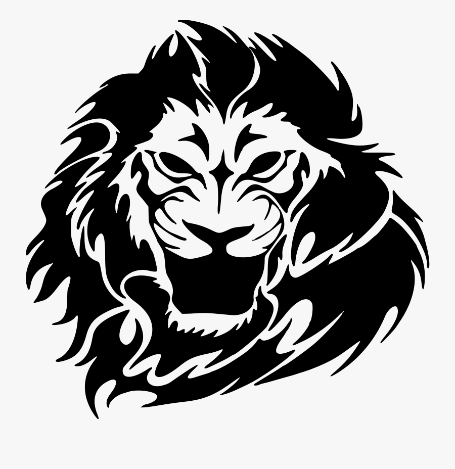 Clipart Lion Head 101 Clip Art - Tribal Lion Head Tattoo, Transparent Clipart