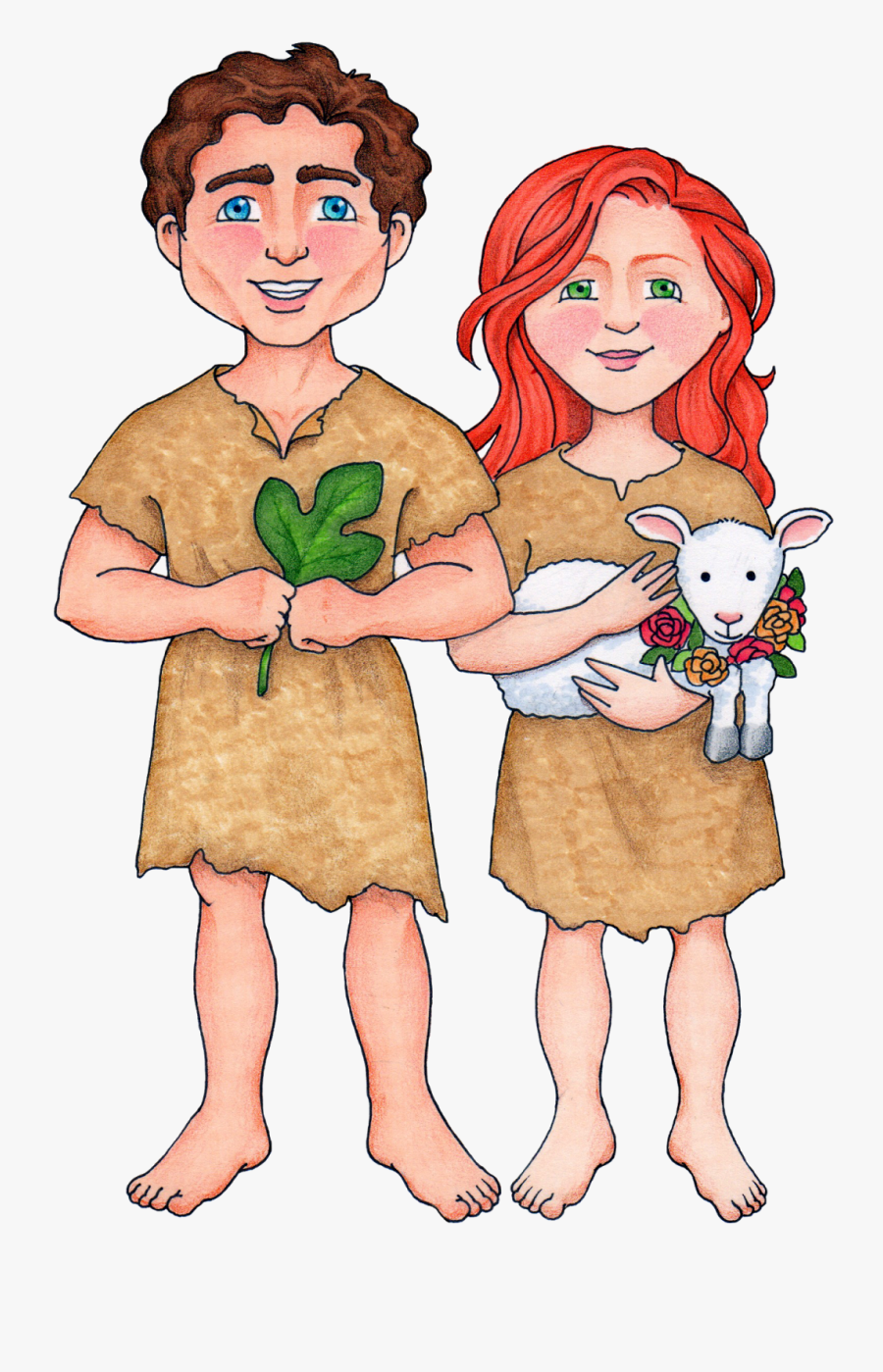 Susan Fitch Design - Adam And Eve Clip Art, Transparent Clipart