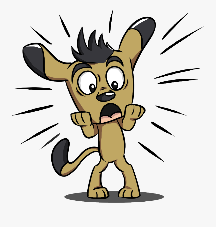 Surprised Puppy Clip Arts - Surprised Dog Cartoon, Transparent Clipart