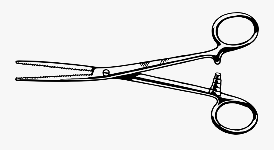 Auto Part,scissors,line - Tongs And Forceps Drawing, Transparent Clipart