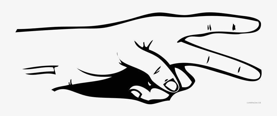 Free Vector Hand Open Fingers Scissors Shape Clip Art - Rock Paper Scissors Transparent, Transparent Clipart
