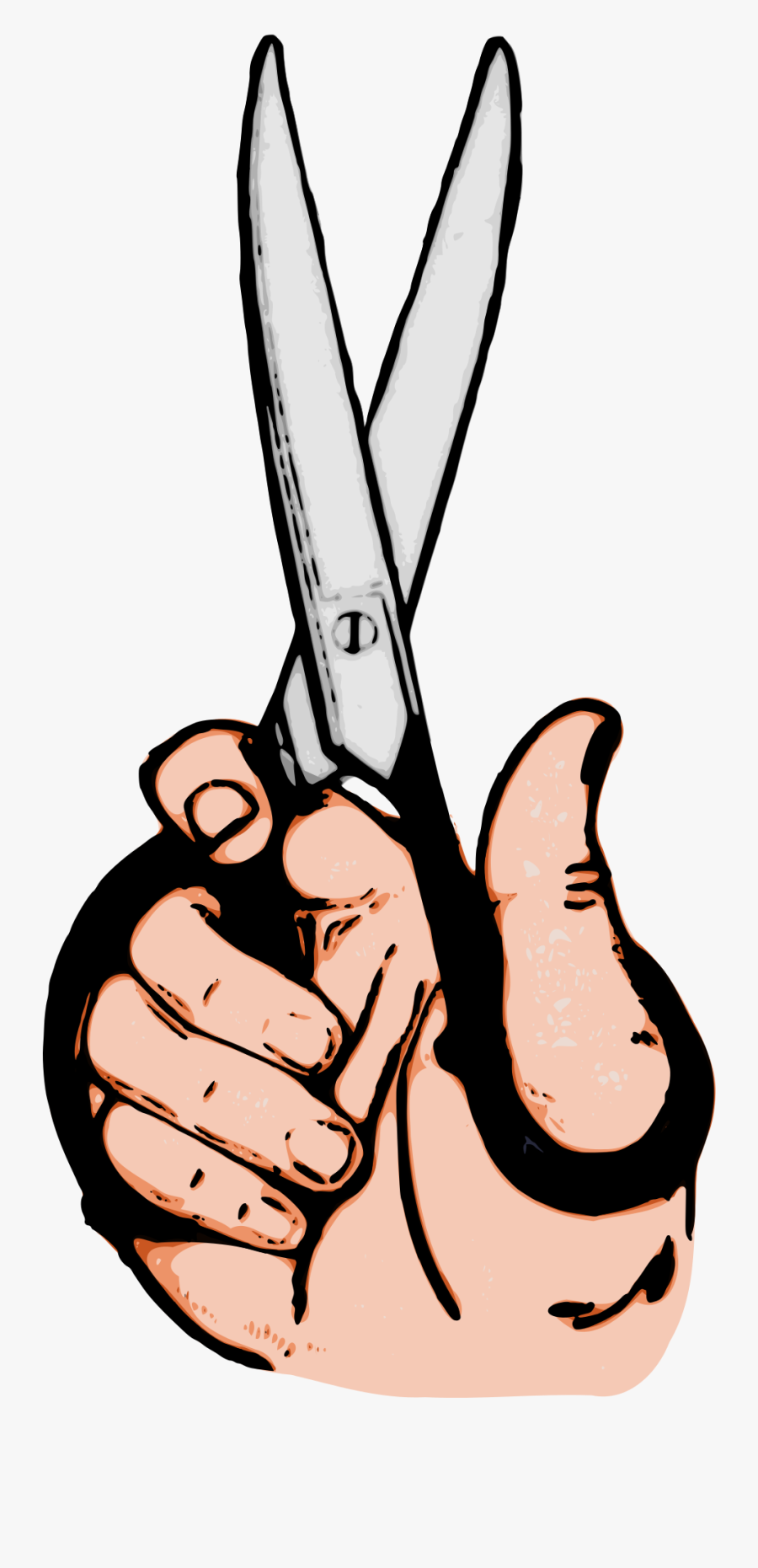 Scissors And Hand - Scissors In Hand Clipart, Transparent Clipart