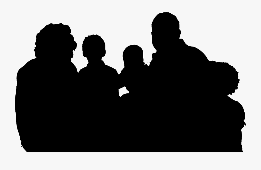 Silhouette Family Clip Art - Family Sitting Clipart Silhouette, Transparent Clipart