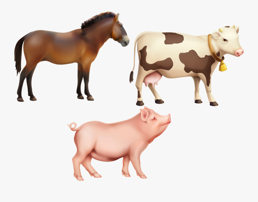 Farm Clipart Pig Png - Animales De La Granja Cerdo Animada, Transparent Clipart