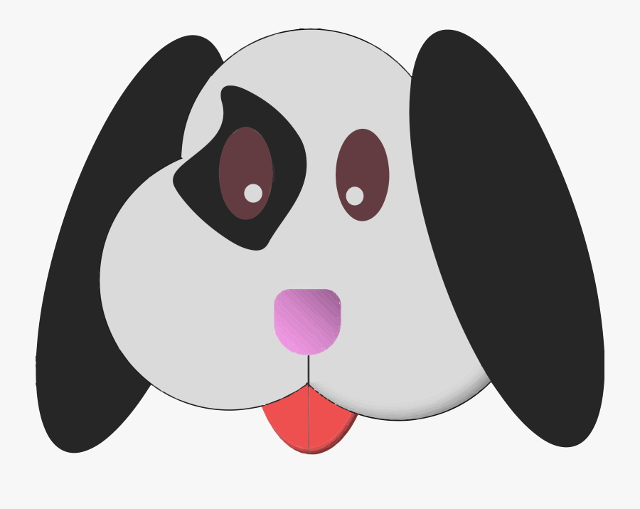 Emoji Style Puppy Clip Arts - Cartoon Puppy Heads With Tongue, Transparent Clipart