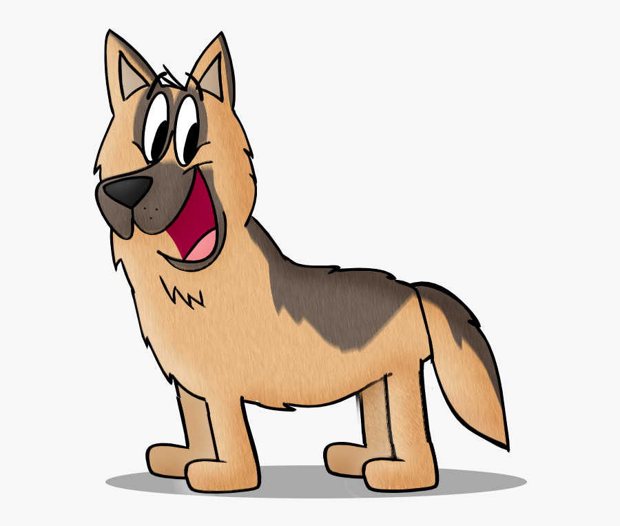German Shepherd Cartoon Drawing, Transparent Clipart