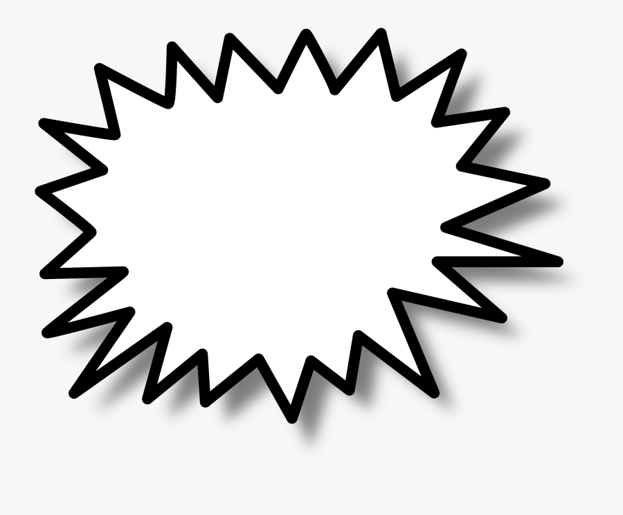 Speech Bubble Text Think Talk Png Image - Star Burst Clip Art, Transparent Clipart