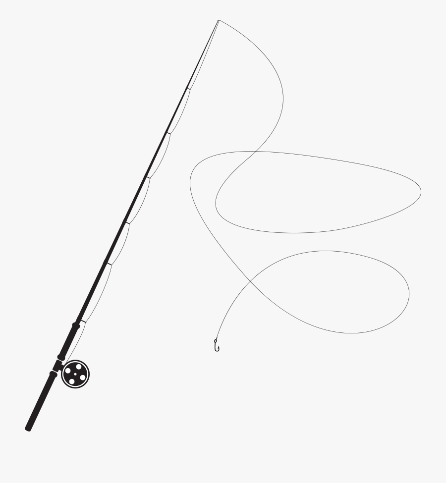 Fishing Rod Silhouette Png Clip Art, Transparent Clipart