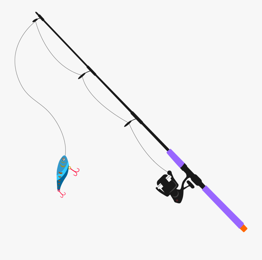 Fishing Pole Clipart Png Imag - Fishing Rod Transparent Background, Transparent Clipart