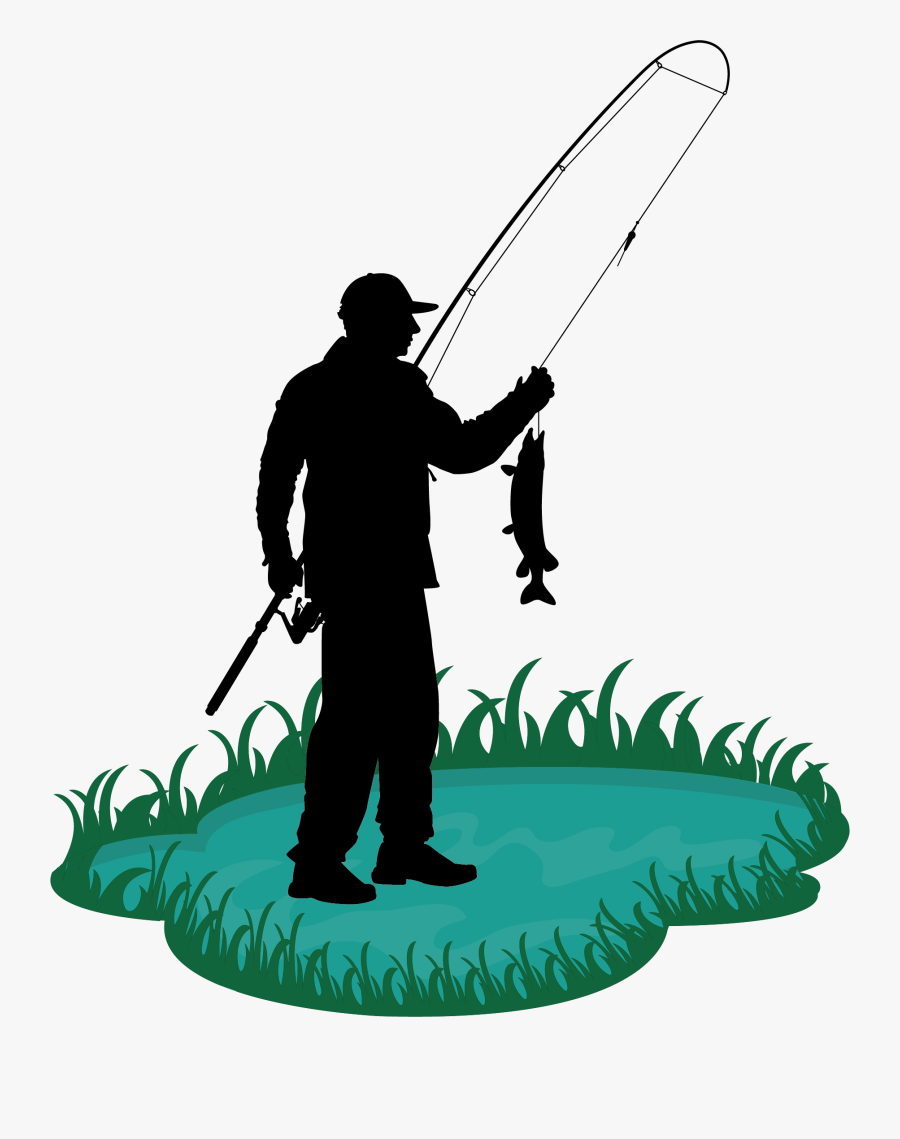 Fishing Rod Cartoon Fisherman Clip Art - Cartoon Fishing, Transparent Clipart