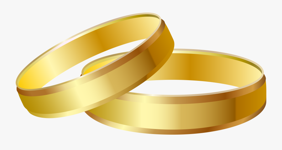 Gold Wedding Rings Png Clip Art - Marriage Golden Wedding Ring, Transparent Clipart