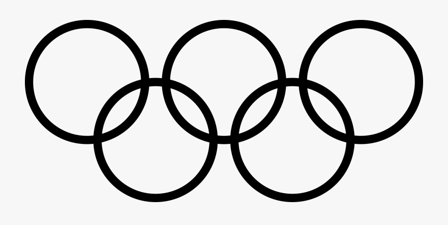 Olympic Rings Icon - Olympic Symbol Black And White, Transparent Clipart