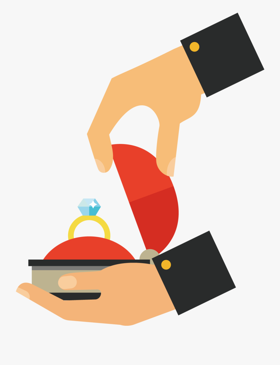 Ring Diamond Marriage Proposal Illustration - Marriage Proposal Png, Transparent Clipart