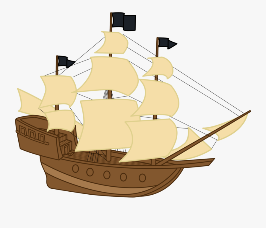Pirate Ships Clipart - Cartoon Ship Transparent Background, Transparent Clipart