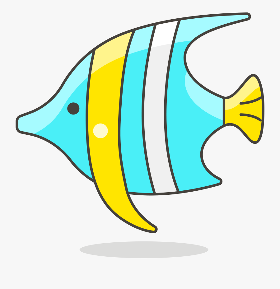 Clip Art Cartoon Tropical Fish Clip - Simple Fish Clipart, Transparent Clipart