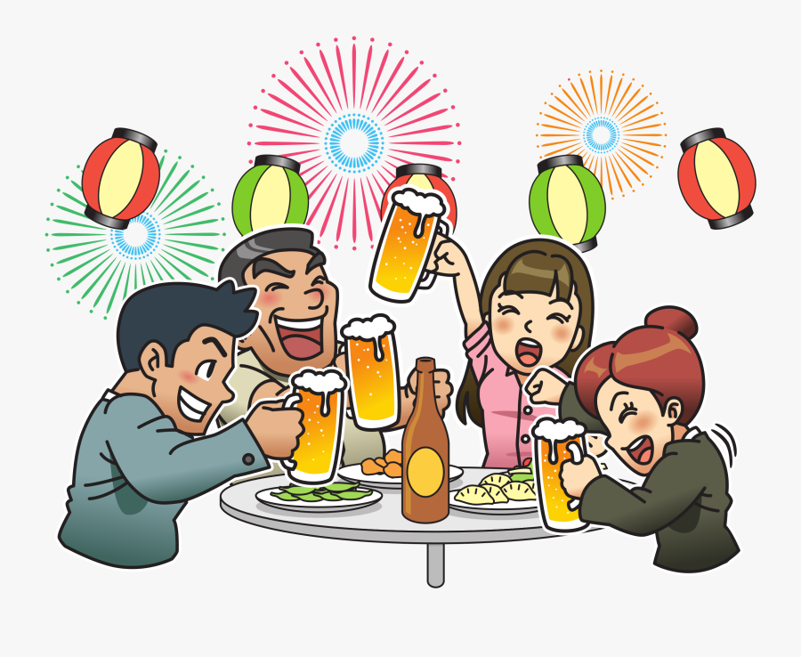 Beer Garden Party With - Party Cartoon Png, Transparent Clipart