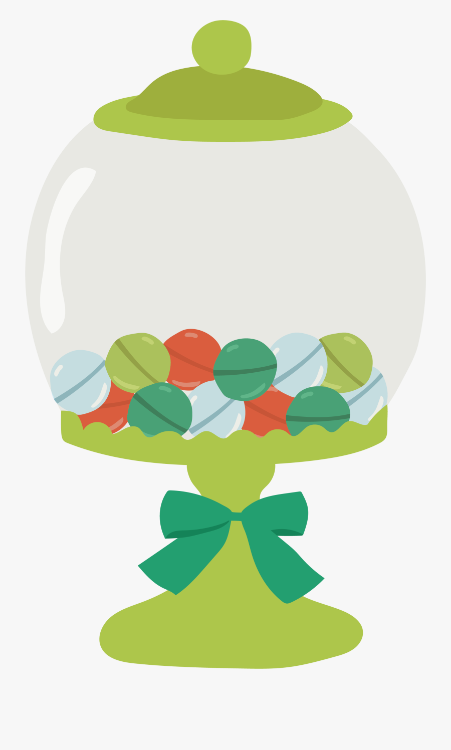 Cotton Candy Lollipop Clip Art Green Glass Candy Jar - Candy Jar Clip Art, Transparent Clipart