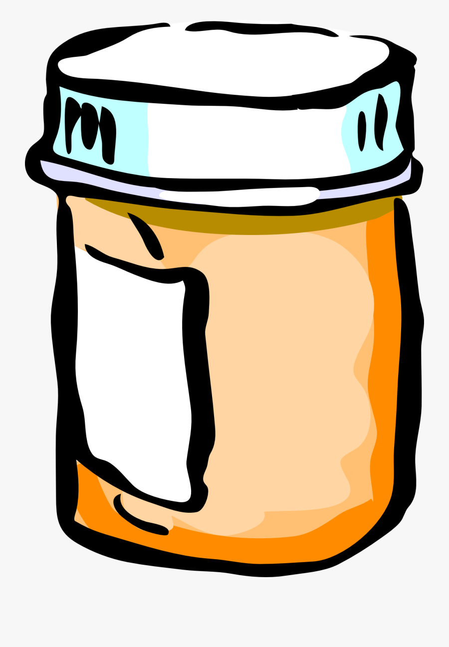 Jar Closed Free Vector - Cartoon Pill Bottle Transparent Background, Transparent Clipart