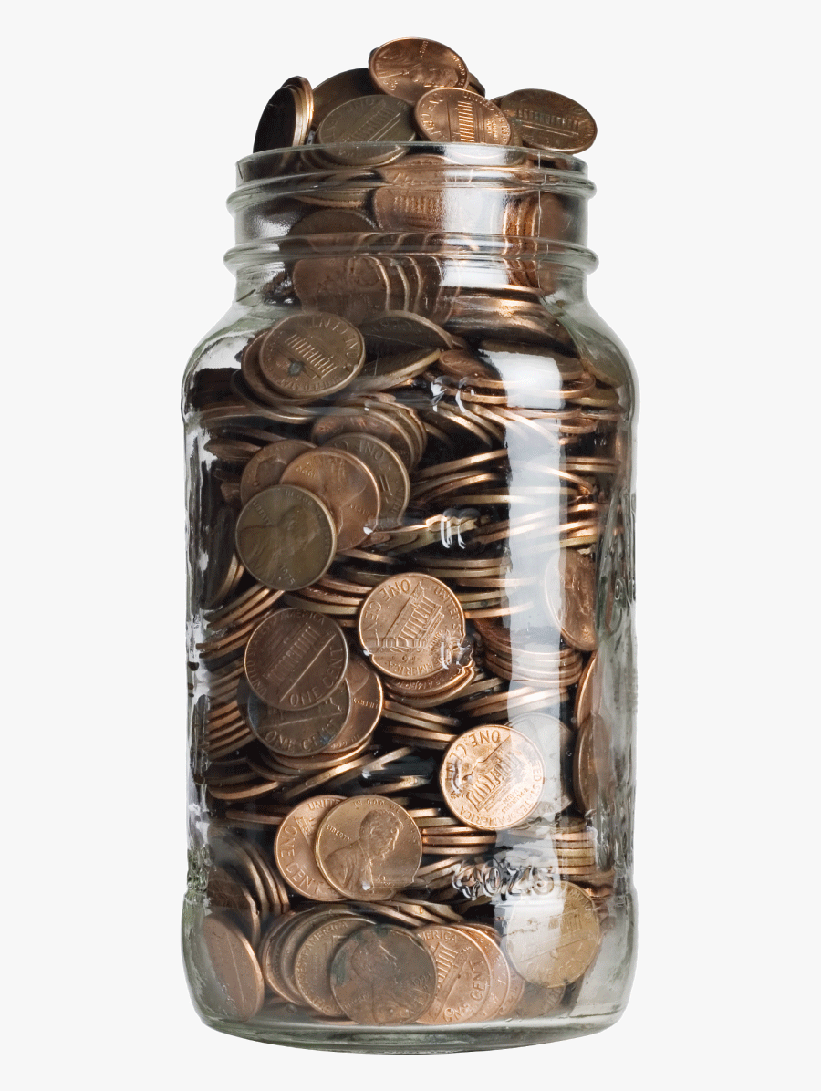 Coin Clipart Penny Jar - 2000 Pennies In A Jar, Transparent Clipart