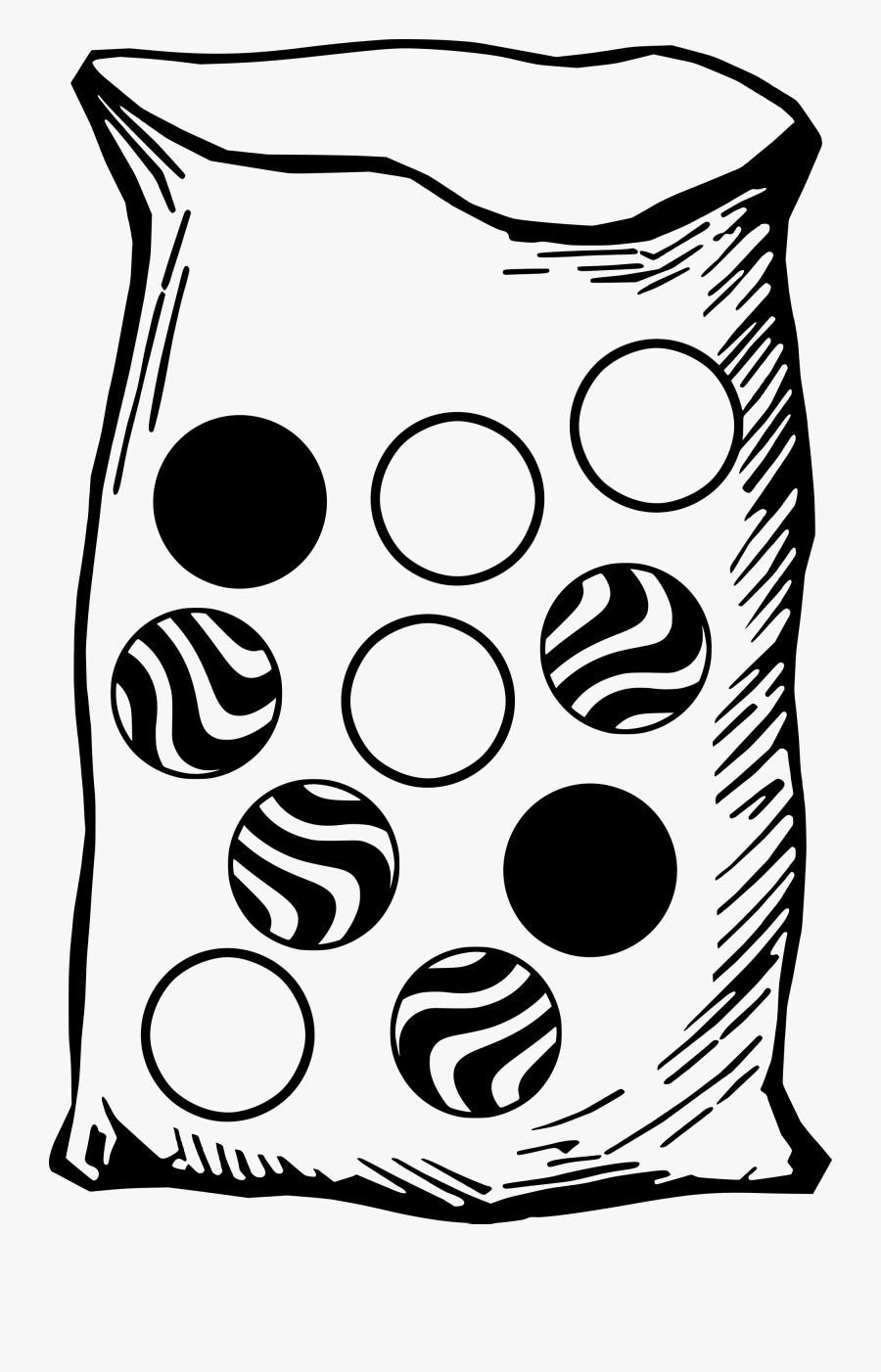 Marbles Drawing At Getdrawings - Bag Of Marbles Black And White, Transparent Clipart