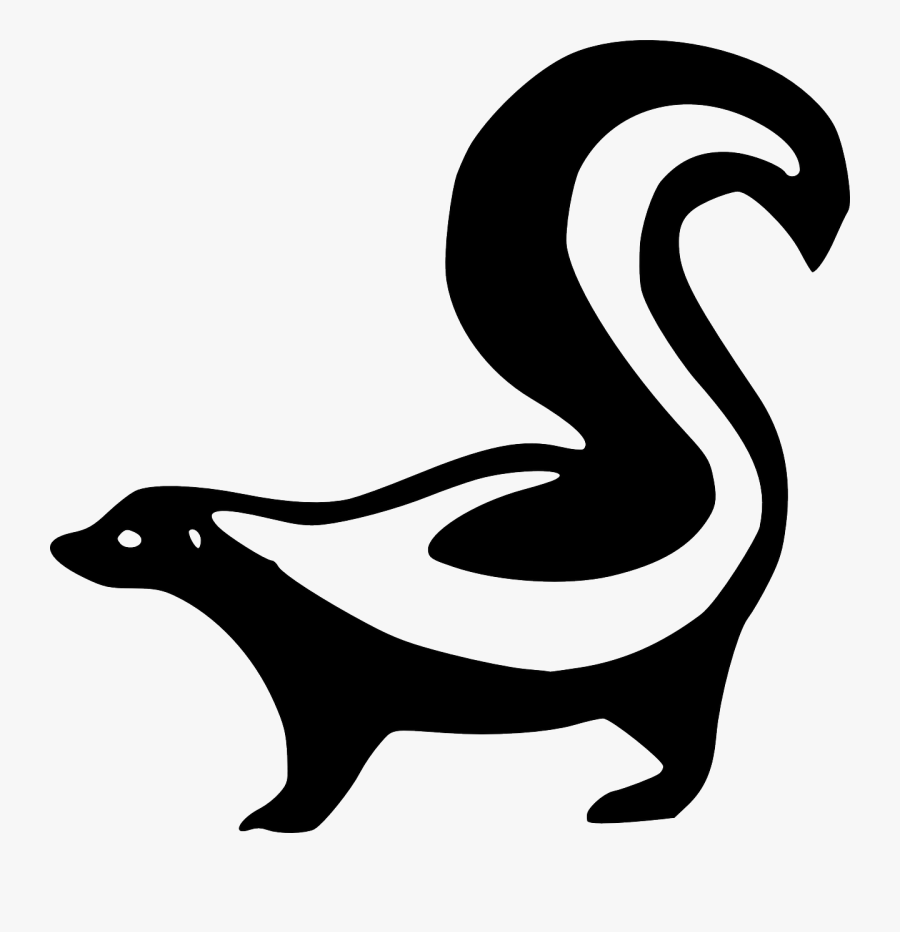 Skunk Silhouette - Skunk Black And White, Transparent Clipart