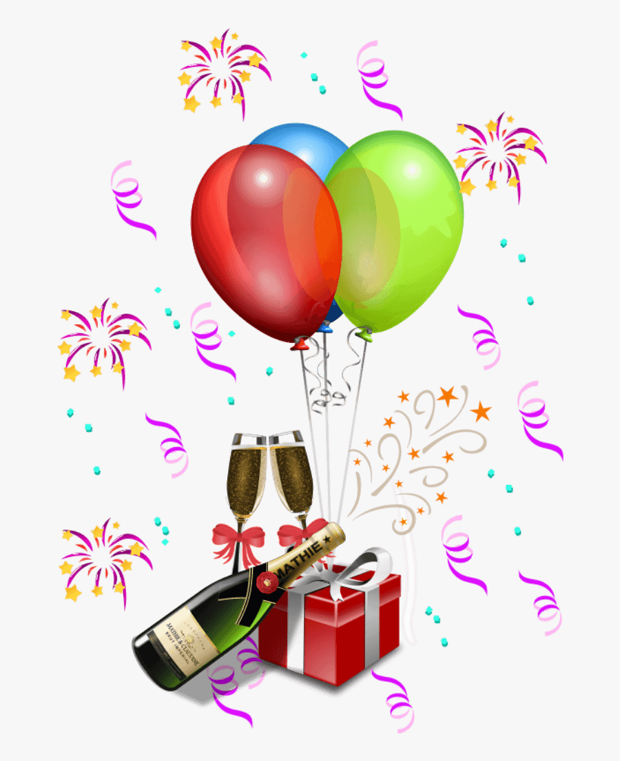 Party Decoration Transparent Clipart - Wine And Balloon Png, Transparent Clipart