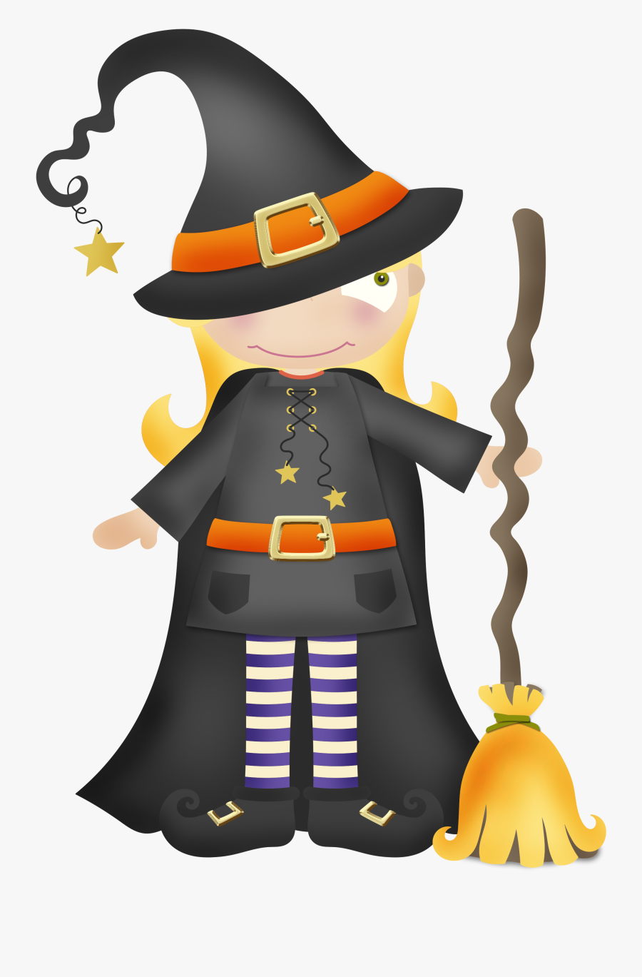 Clipart Black And White Wizard Vector Witch, Transparent Clipart