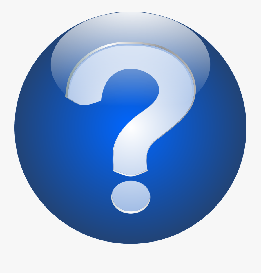 Help Orb Button - Blue Question Mark Button, Transparent Clipart