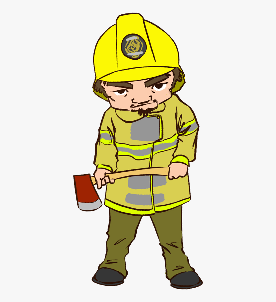 Fireman Cute Firefighter Clipart Free Images Image - Fireman Sad Clipart, Transparent Clipart