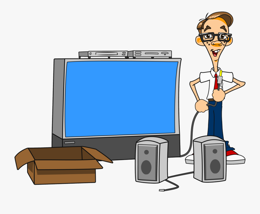 Audio Video Nerd, Transparent Clipart