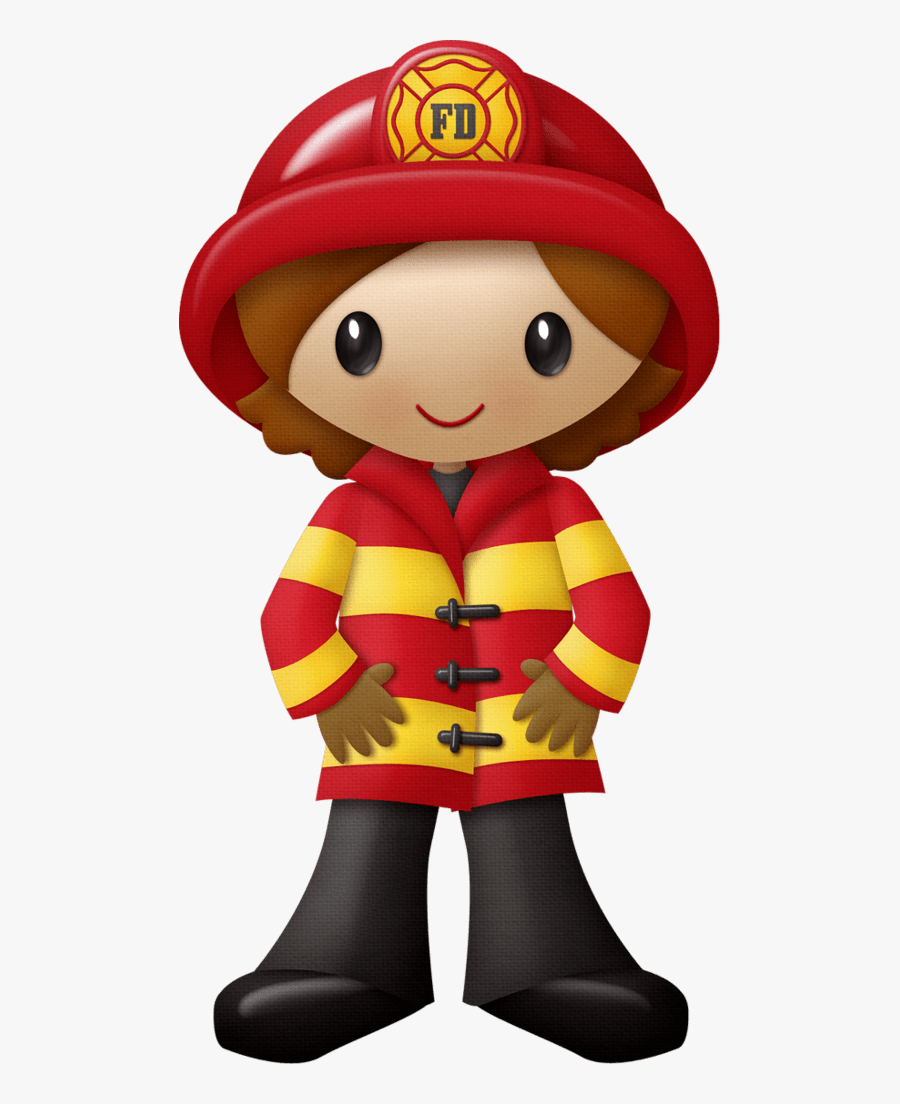 Transparent Fire Man Clipart - Girl Firefighter Clipart, Transparent Clipart