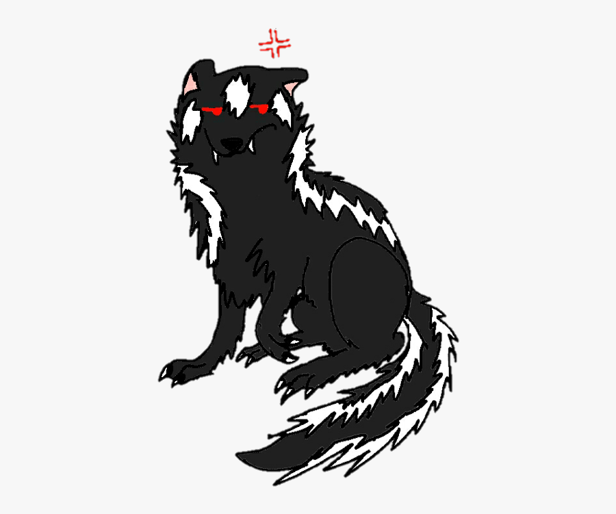 Skunk Striped Drawing Idiotseveveryhere Idiot - Illustration, Transparent Clipart