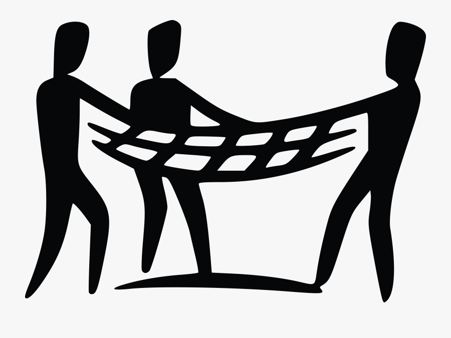 Free Clipart Of A Team Holding A Net - Safety Net, Transparent Clipart