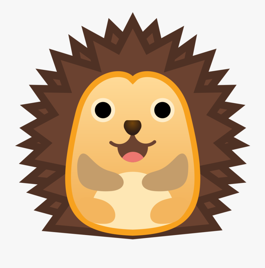 Transparent Free Hedgehog Clipart - Google Hedgehog Emoji, Transparent Clipart
