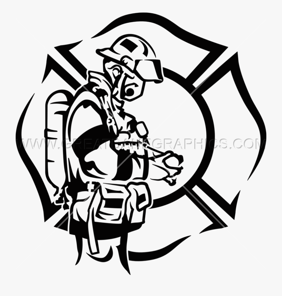 Fireman Clipart Draw - Cruz De Malta Bomberos Png, Transparent Clipart