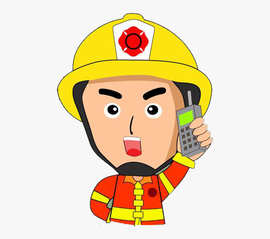 Firefighter Firefighting Cartoon Firefighters Call - Call The Fire Department Clipart, Transparent Clipart