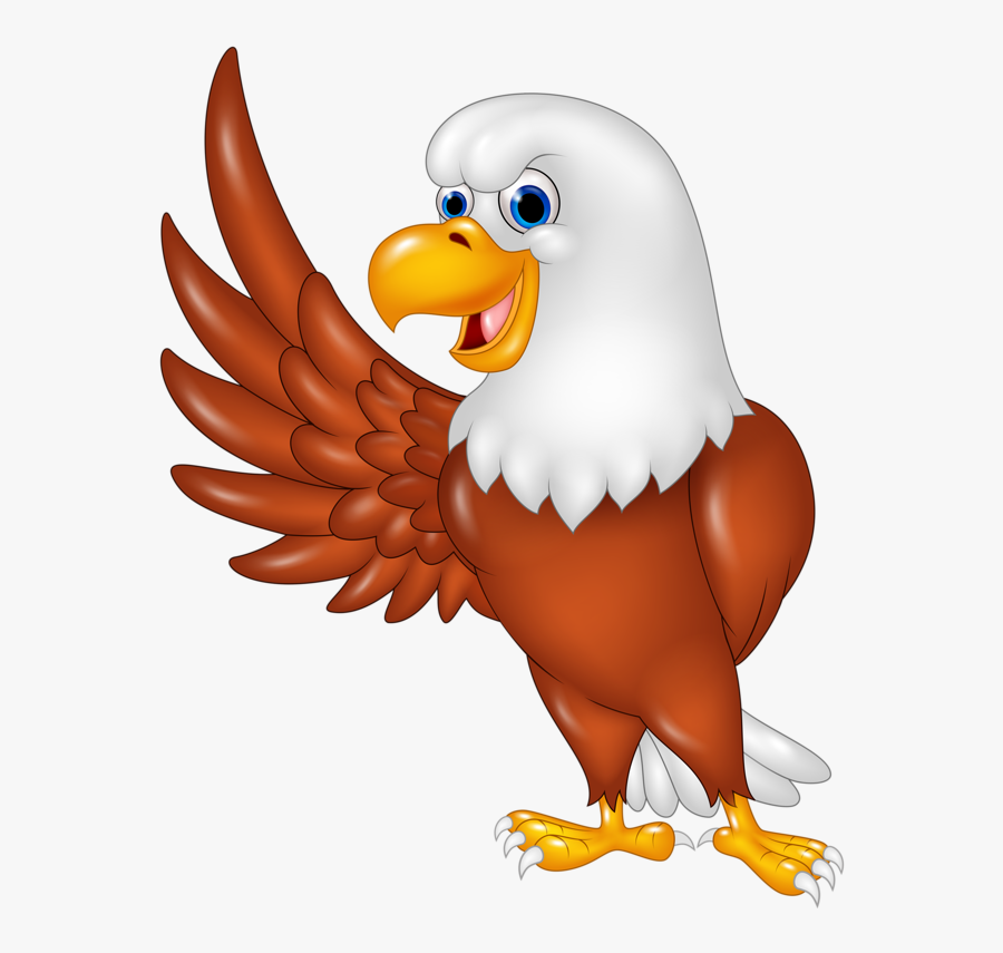 Funny Cartoon Animals Vector - Cartoon Cute Eagle Png, Transparent Clipart