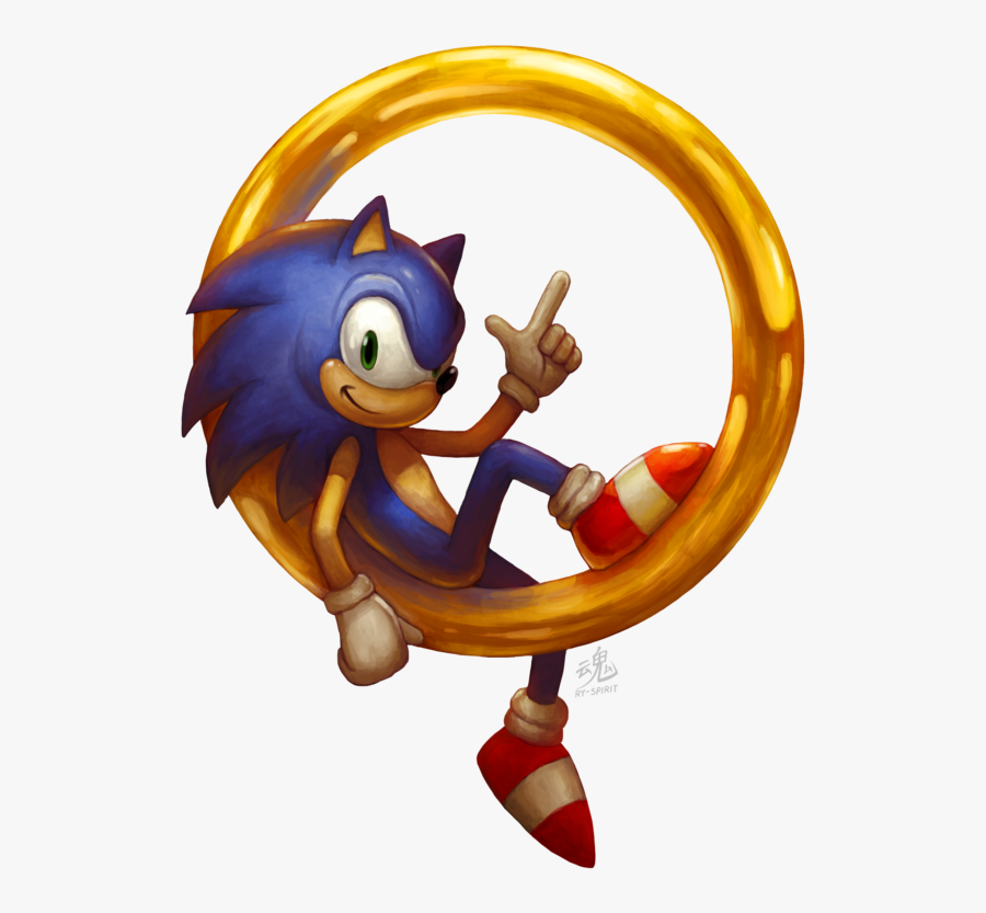 Sonic The Hedgehog With Rings Free Transparent Clipart Clipartkey