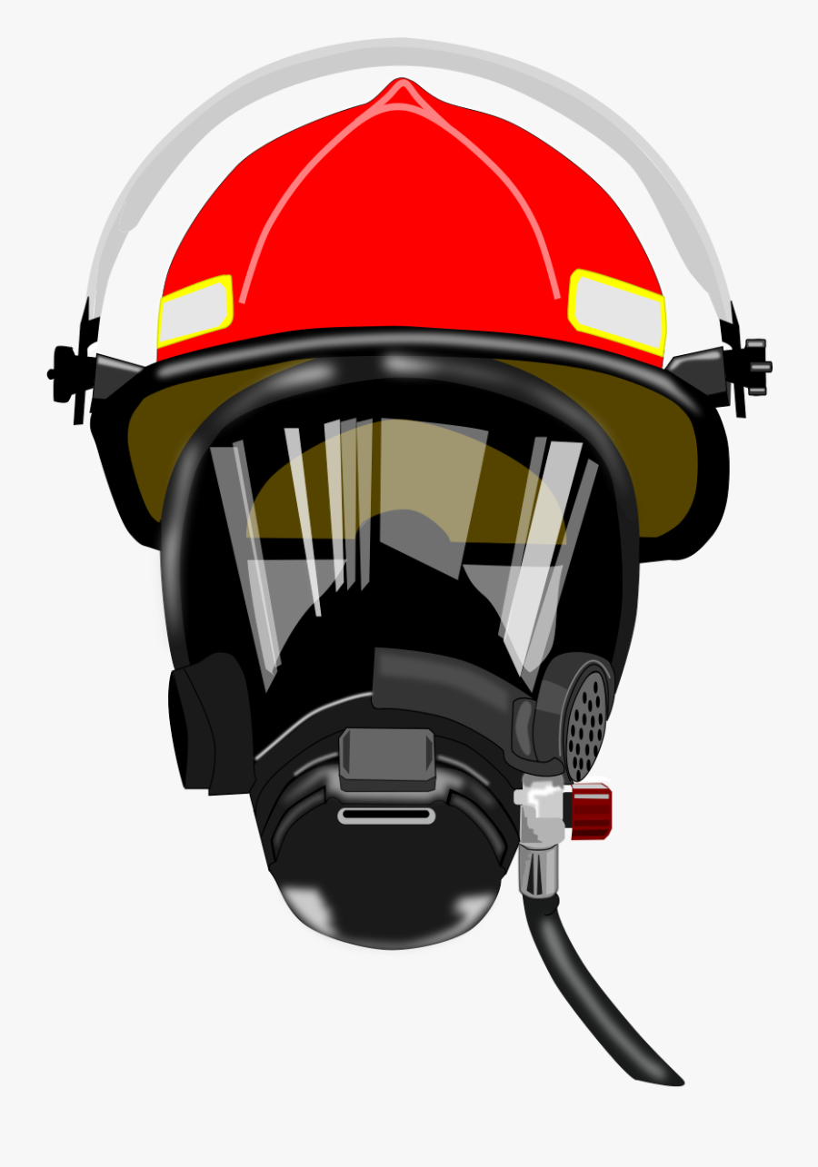 Clipart - Firefighter Mask Clipart, Transparent Clipart