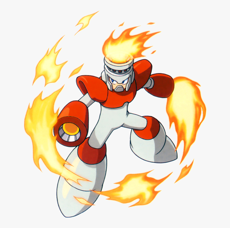 Rockman Official Complete Works Clipart , Png Download - Fire Man, Transparent Clipart