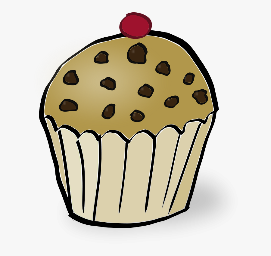 Chocolate Chips Muffin - Chocolate Chip Muffin Clipart, Transparent Clipart