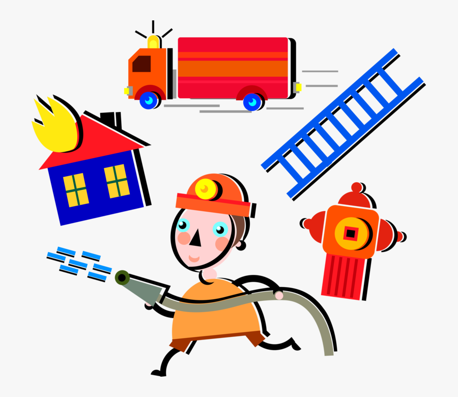 Graphic Royalty Free Ladder Vector Fireman, Transparent Clipart
