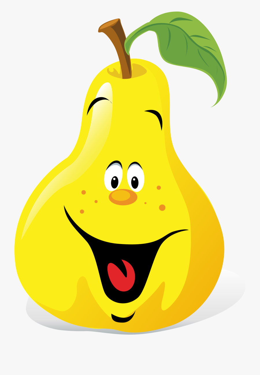 Pear Clipart Fruit Clip Art Photo - Cartoon Pear Clipart, Transparent Clipart