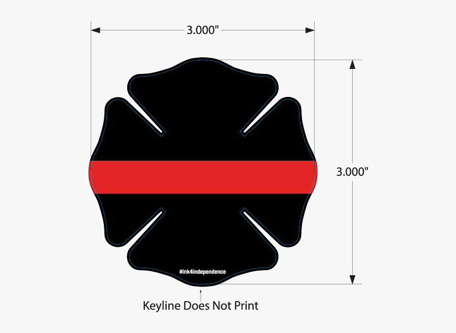 Thin Red Line Fd Shield Decal - Madison Fire Department Logo, Transparent Clipart