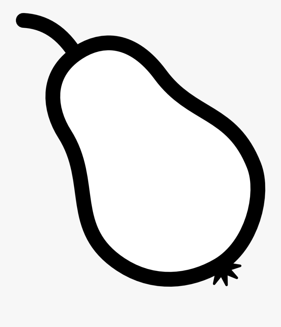 Pear Outline, Transparent Clipart